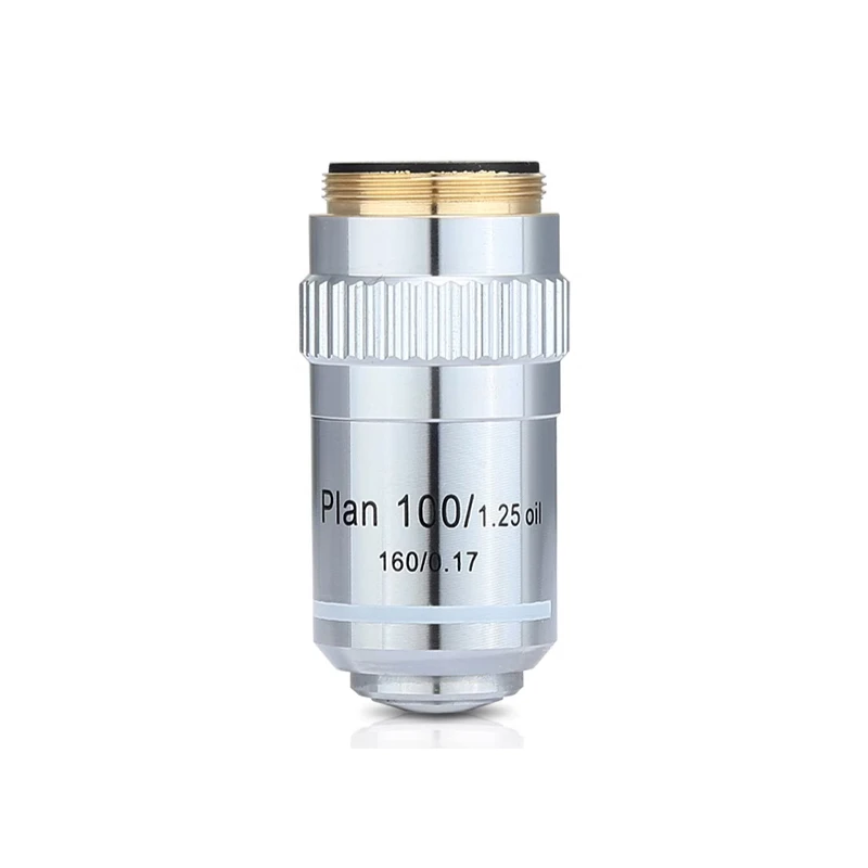 195 Flat Field Achromatic Objective Lens 100X Biological Metallographic Microscope Dedicated High Power