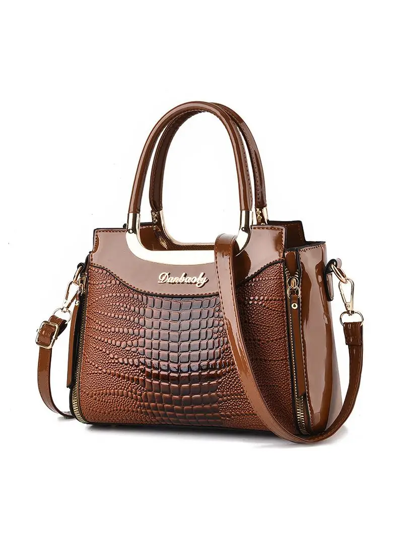 

Fashionable Women's Crossbody Bag Handbag Single Shoulder Bag Handbag Stylish Bag with Crocodile Pattern Retro Style Daily Use