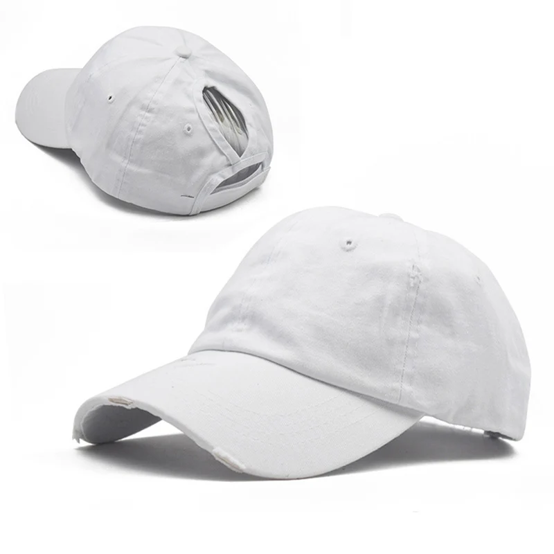 New Arrival Men Women Baseball Cap Cross Ponytail Outdoor Sport Sun Visor Snapback Hip Hop Unisex Adjustable Dad Hat Gorras H166