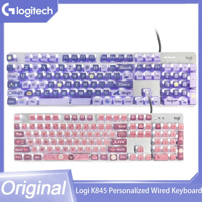 

Logitech K845 Wired Mechanical Keyboard Cute Personalized Customization Keyboard Remarks Which One Red Axis Tea Axis Green Axis