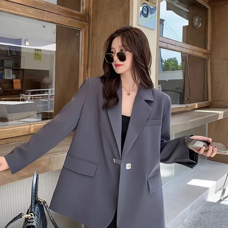 Ladies New Spring And Autumn Temperament Elegant Fashion Suit Jacket Female 2024 High-Grade Loose Wild Suit Long Sleeve Jacket