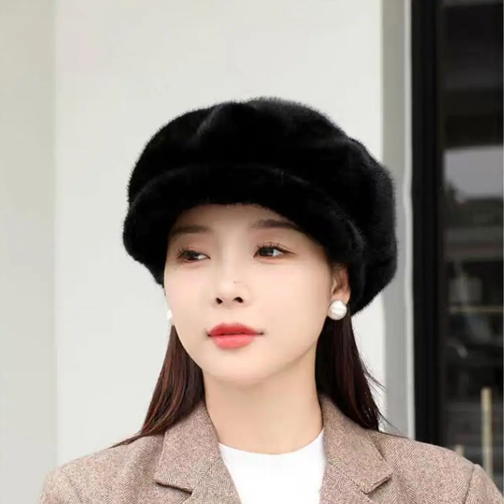 قبعات الشتاء الباردة واقية لينة أفخم القبعات رقيق سحابة على شكل قبعة في الهواء الطلق قبعات سميكة يندبروف عناصر ديكور الموضة قبعة مثمنة