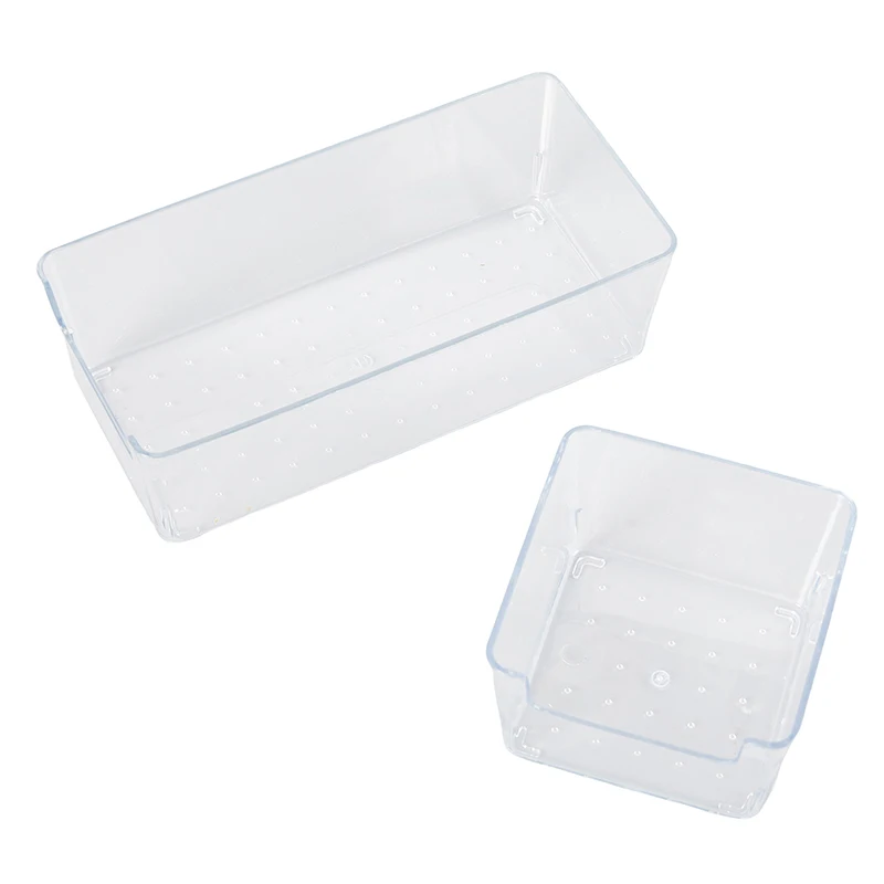 Acrylic Storage Box Transparent Desktop Organizer Large Capacity Stickers Box Subpackage Holder Desktop Stationery Storage Box