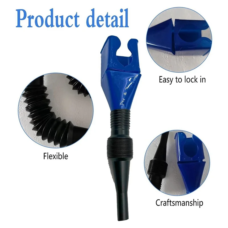 4Pcs Multi-Function Pour-Free Funnel Snap-On Funnel For Automobile Oil And Household Use
