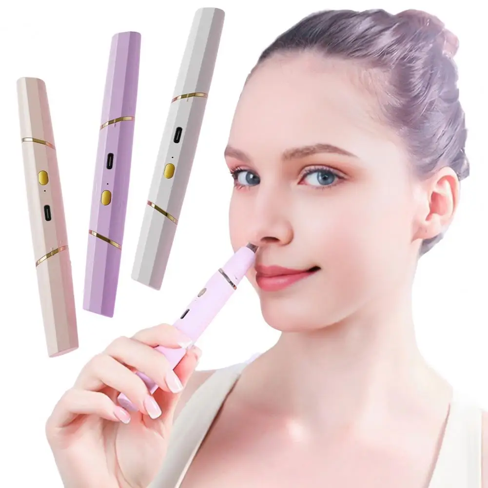 Aparador de sobrancelha elétrico 2 em 1, aparador de pelos do nariz, recarregável por USB, aparador de pelos faciais, ferramenta de preparação de precisão sem dor