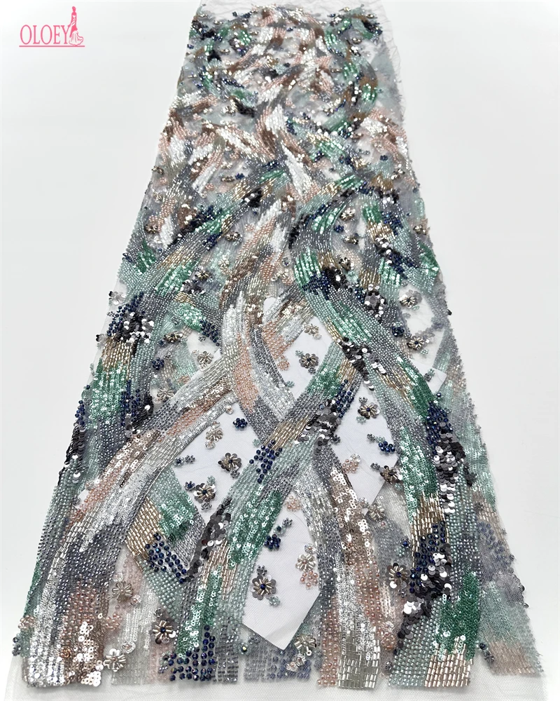 

Высококачественная нигерийская тюлевая кружевная ткань с бусинами и блестками, 2022, африканская сетка для изготовления платьев
