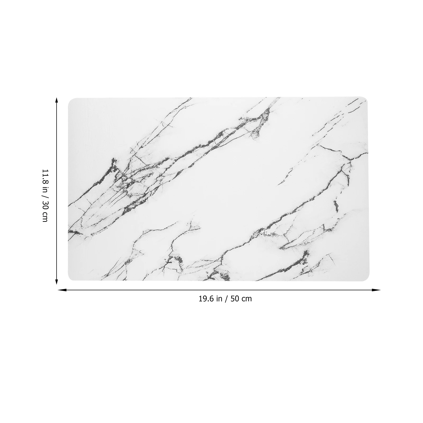 

PU Door Mat 50x30cm Grey Marble Absorption Non Slip Bath Mats Decorative Floor Pads Water Resistant Home Entrance Rugs
