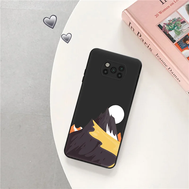 Phone Case For Xiaomi POCO X5 M3 M4 M5S C40 C50 C51 F3 F4 F5 X4 X3 14 Snow Mountain Volcano dune Redmi A3X Soft Protective Cover