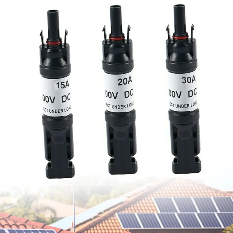 3Pcs Solar Cable Connector Built-into10A 15A 20A 30A Diodes for PV System Solar Panel Parallel Connection Antireflux Protection