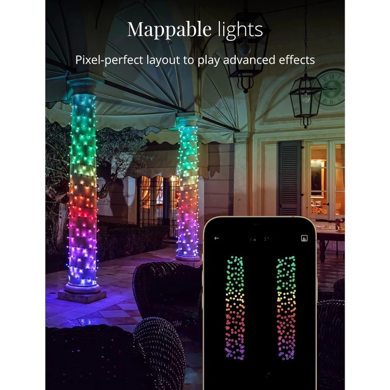 in- and Outdoor Smart Multicolor LED Lights, Compatible with HomeKit, Alexa, and Google Home, Gaming, IP44, App Control