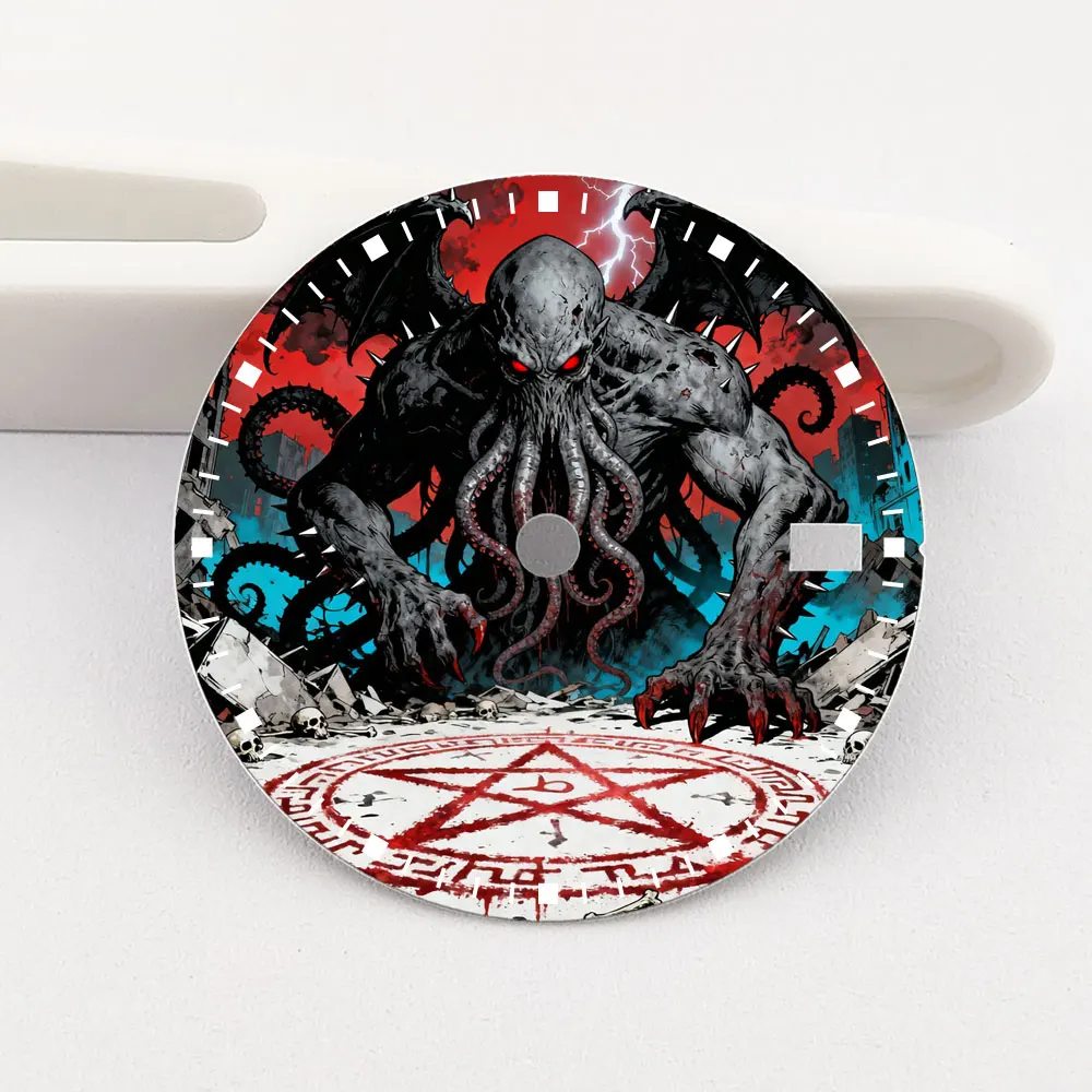 28.5mm Watch Dial NH35 Dial Custom Pattern Color Printing NH35 Watch Face Fit NH35/36 Movement Watch Parts