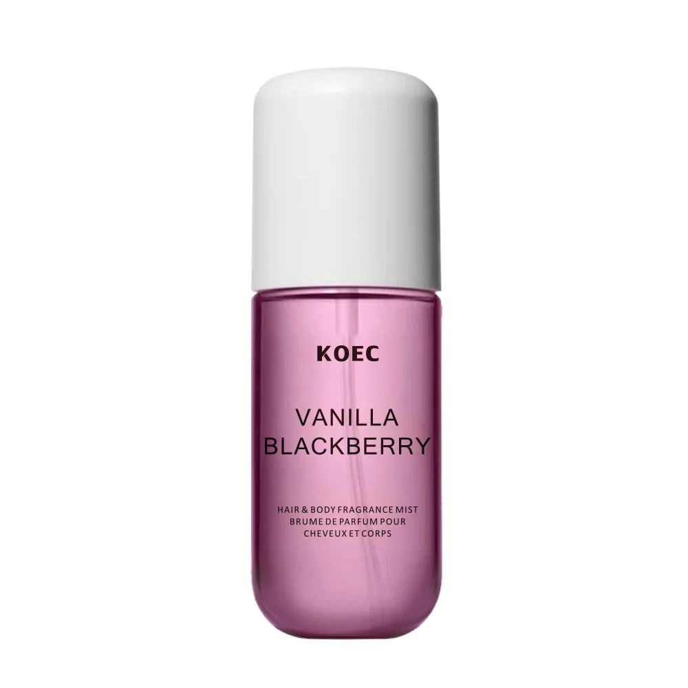50ml KOEC Vanilla Blackberry Fragrance Mist Perfume Moisturizing Refreshing Triple Notes Raspberry Extract Propylene Glycol