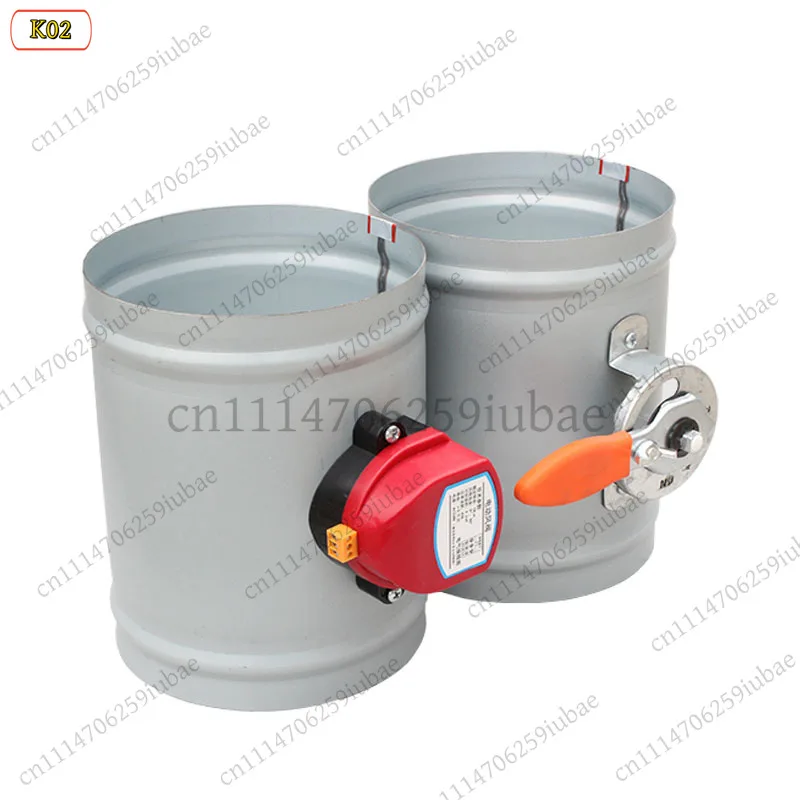 220V Motorized Galvanized Air Damper Electric Check Valve 80-250mm HVAC Ventilation Parts