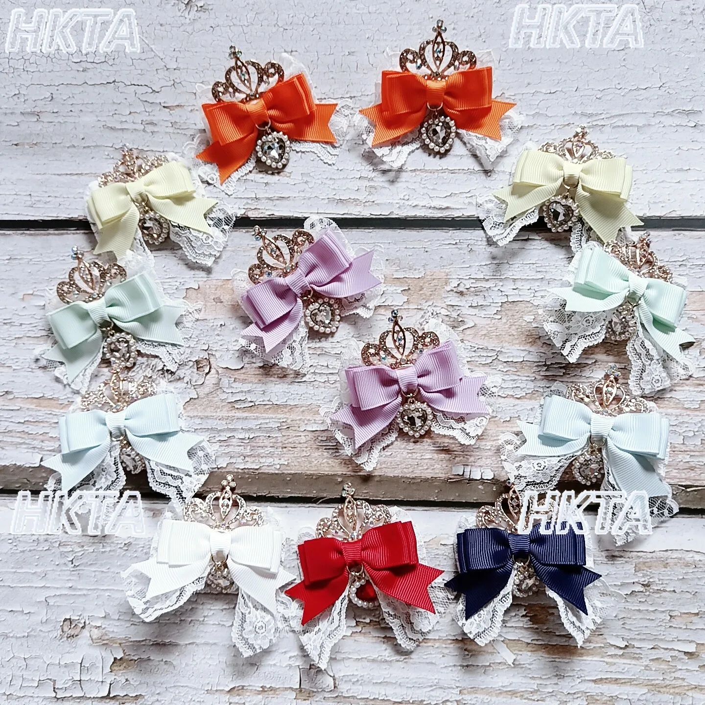 Japanese Mass Produced Summer Cute Bow Lace Rhinestone Lolita Hair Clip Headwear Sweet Kawaii Hairpin Apparel Accessories Women