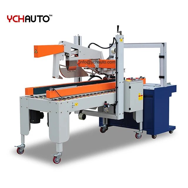 Carton Box Sealing Folding Sealer Plastic PP Banding Strapping Machine  220 v for New Business Ideas 2025