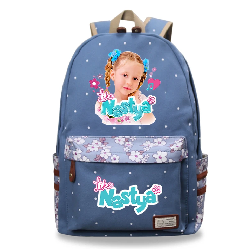 Zaino floreale alla moda come Nastya Prints borse da scuola Kawaii Girl Pattern Bookbags borsa da viaggio di alta qualità Pack Women Daypack