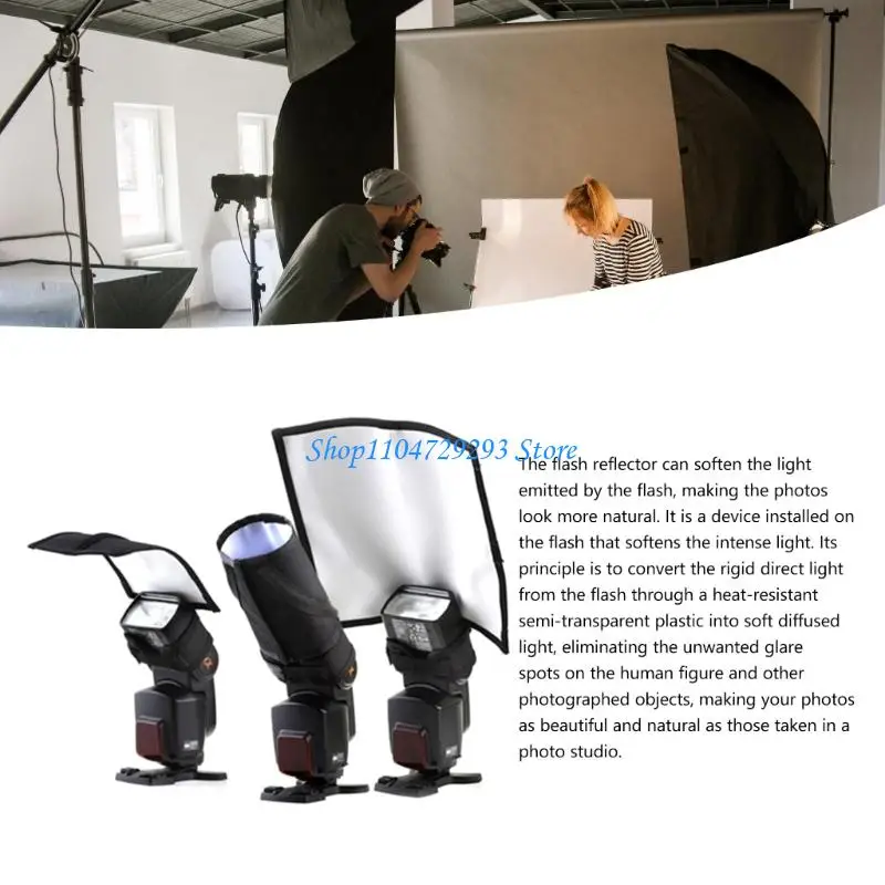 Y2GD Rotatable Camera Flash Bounce Panel External Mount Light Modifier For Enhances Portrait Taking