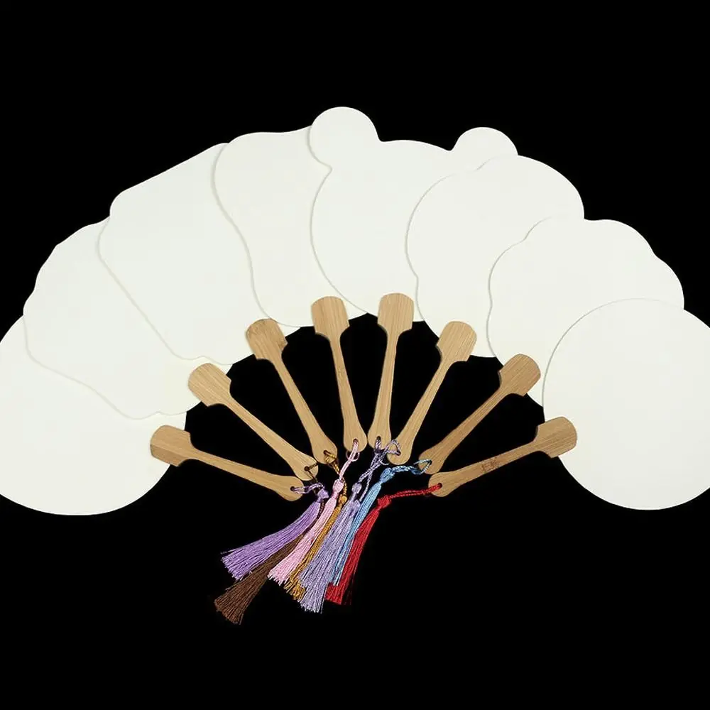 Chinese Style Mini Graffiti Fans Round Unfinished Blank Painting Fans Xuan Paper Thicken Paper Hand Fan Children