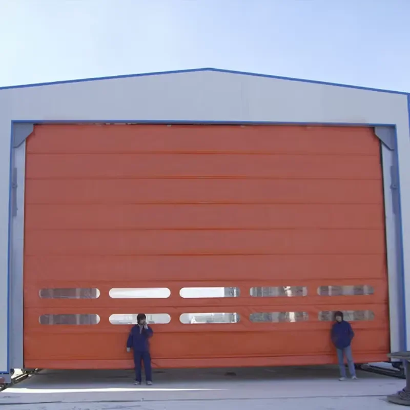 Modern High Speed Stacking Door Outdoor Factories Warehouses Windproof Automatic PVC Folding Doors Factory Direct Sales