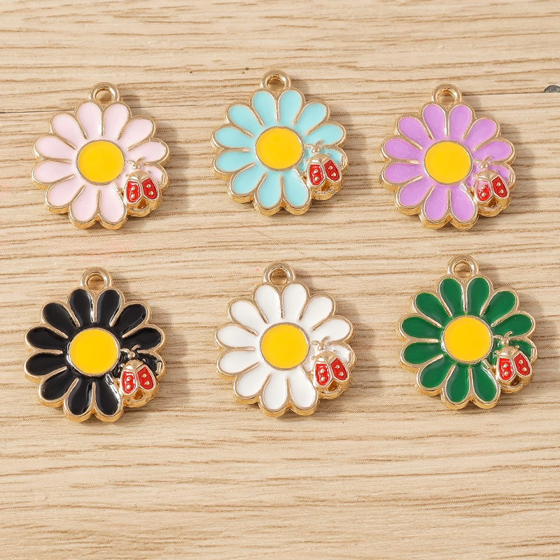 Tusember 10 Stück Emaille-Anhänger in Form von Ahorn, Mais, Truthahn, Kürbis und Blumen für DIY Armband- und Halsketten-Schmuckherstellung – Detail 17