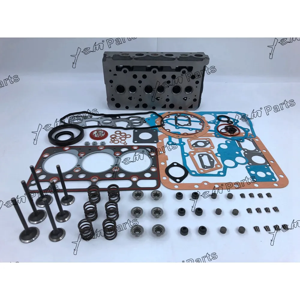 D1503 Complete Cylinder Head With Full Gasket Set For Kubota KX101-3GL KX91-3 KX91-3GL Engine parts