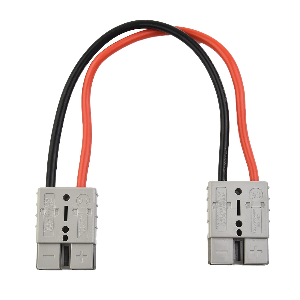 50A 600V Double-End Battery Charging Connector with UL94 V0 Fire-Rated Housing and Silver-Plated Copper Terminals