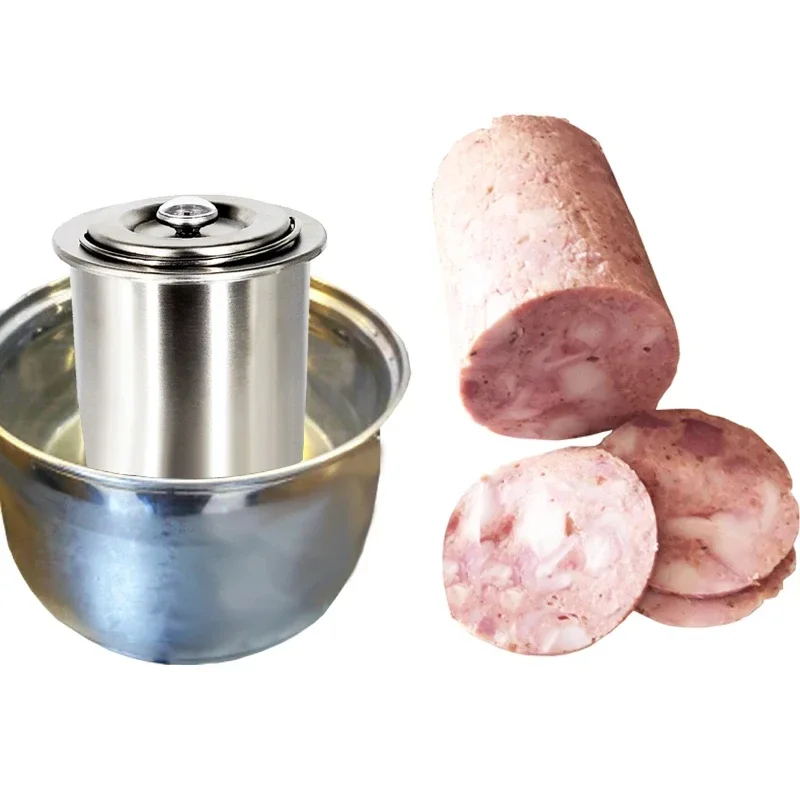 Ham Maker Stainless Steel Meat Press Cooker Large Capacity Ham Press Maker Round Shape Deli Meat Press Mold for Pork Poultry