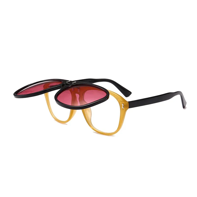 2022 New Oversized Square Sunglasses Women Men Personality  Double Layer Flip Up Sunglasses Unisex Eyeglasses UV400 Gafas