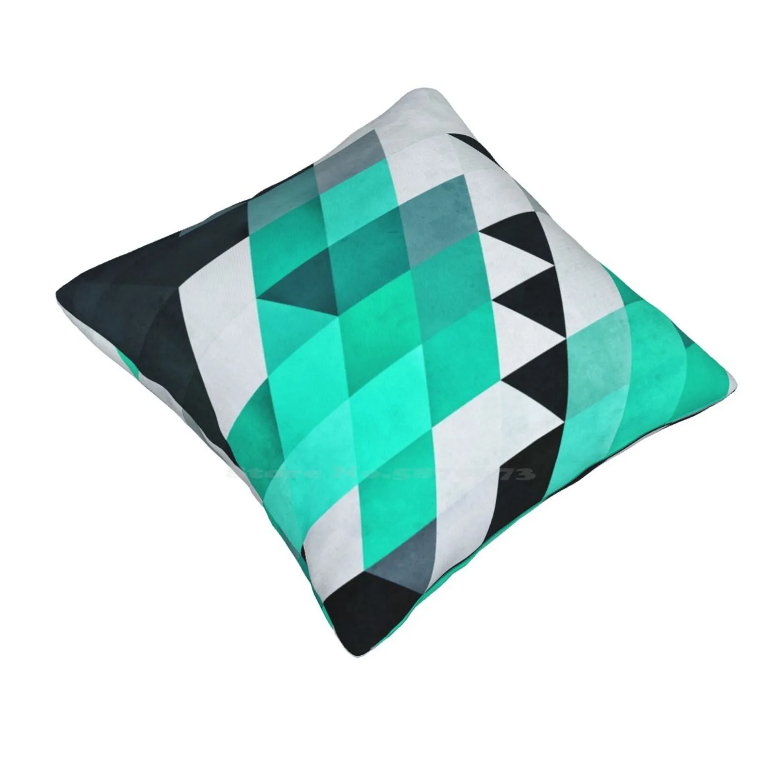 Mynt / / 142 Pillows Case Bedroom Home Decoration Spires Abstract Pattern Geometric Geometry Teal White Black Modern Isometric