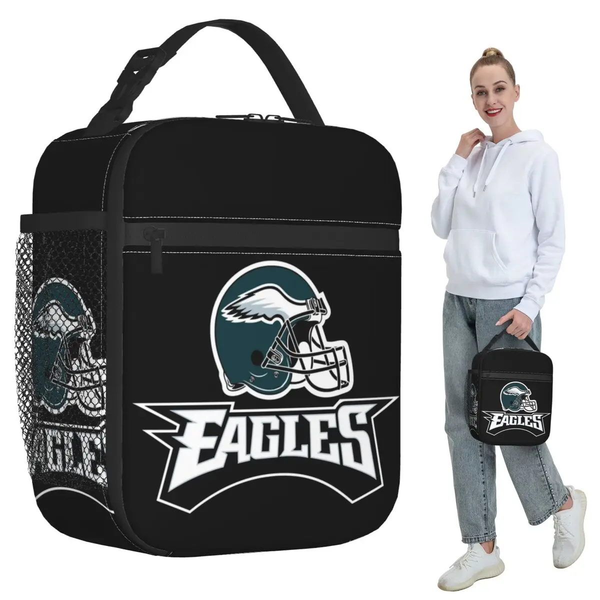 

Popular,Eagles-Philadelphia Insulated Lunch Bag for Kids School Cooler Thermal Food Box Tote Leakproof Lunch Boxes Container