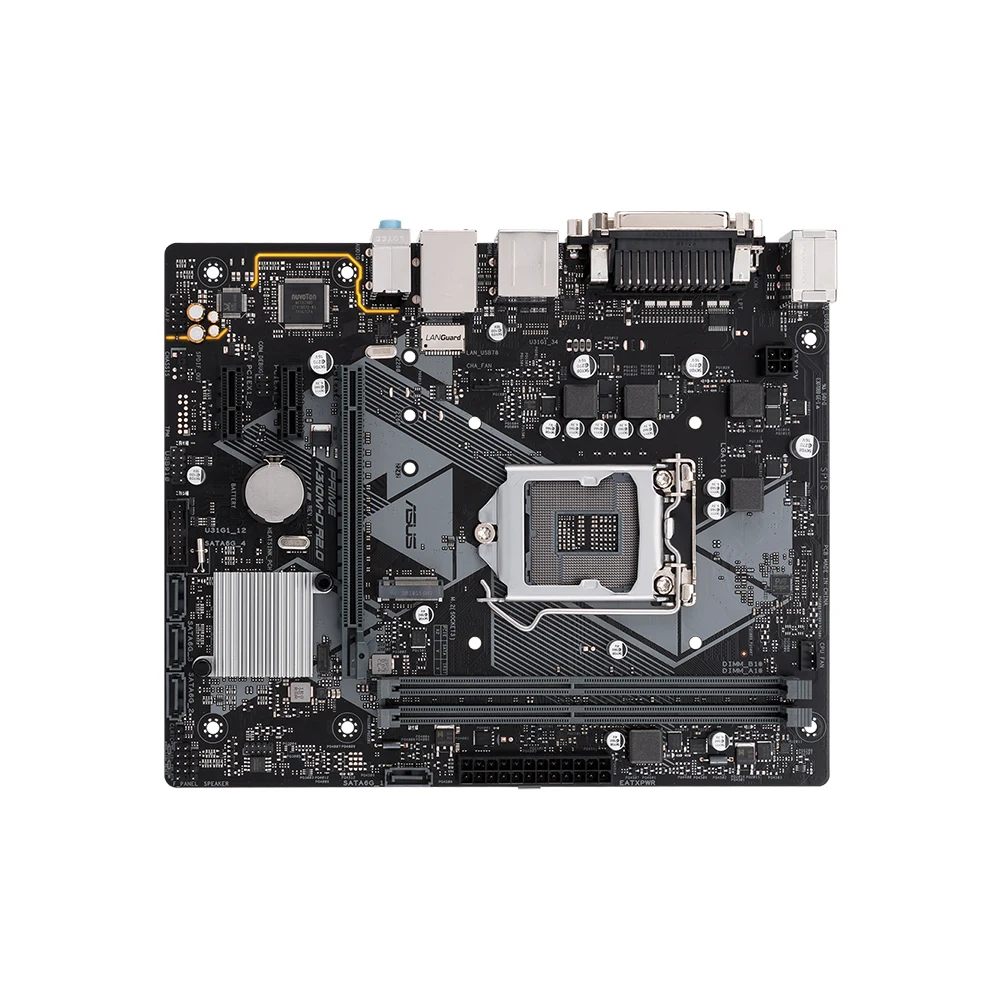 ASUS PRIME H310M-D R2.0, Used Motherboard, With LGA 1151 Socket for Core i3 8100, Supports 2x DIMMs Max. 32GB DDR4, Micro ATX