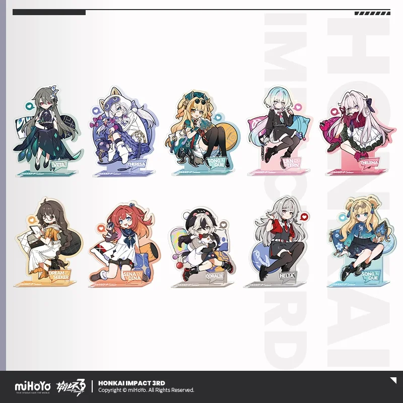 Sunsyea Honkai Impact 3rd Ⅱ Official Merch miHoYo Original XBDCHH Theme Series Acrylic Stand Senadina Coralie Helia Lantern Vita