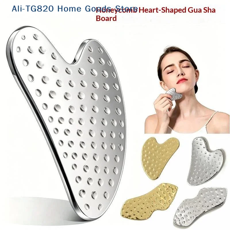 [TG820]304 Stainless Steel Gua Sha Facial Massage Tools Smooth Sturdy Metal Scraper For Face Body Reduce Puffiness