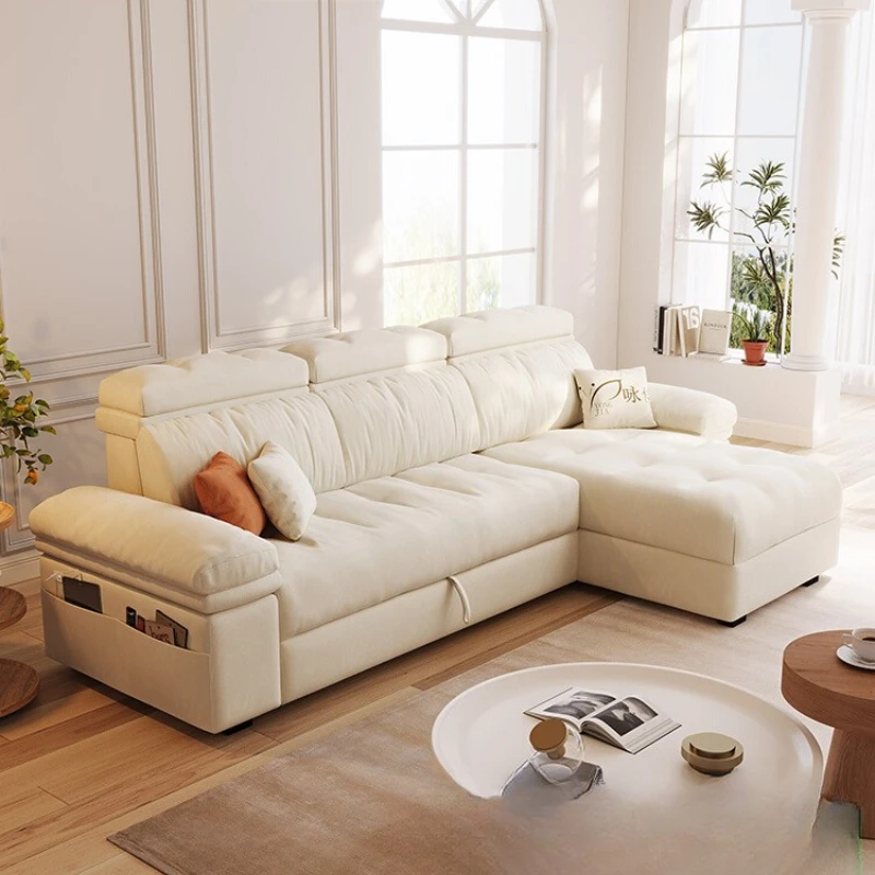 

Fashion Recliner Sofas Living Room White Design Comfortable Bedroom Sofas Modern Simple Naroznik Z Funkcja Spania Home Furniture