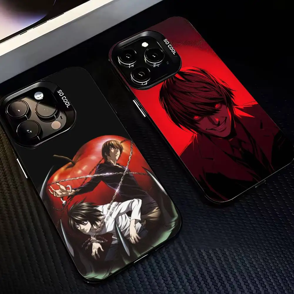 

R-Ryuk D-Death Note Phone Case For iPhone17 16 15 14 13 12 Pro Max Grey Black Matte Laser Metallic Aurora Funda