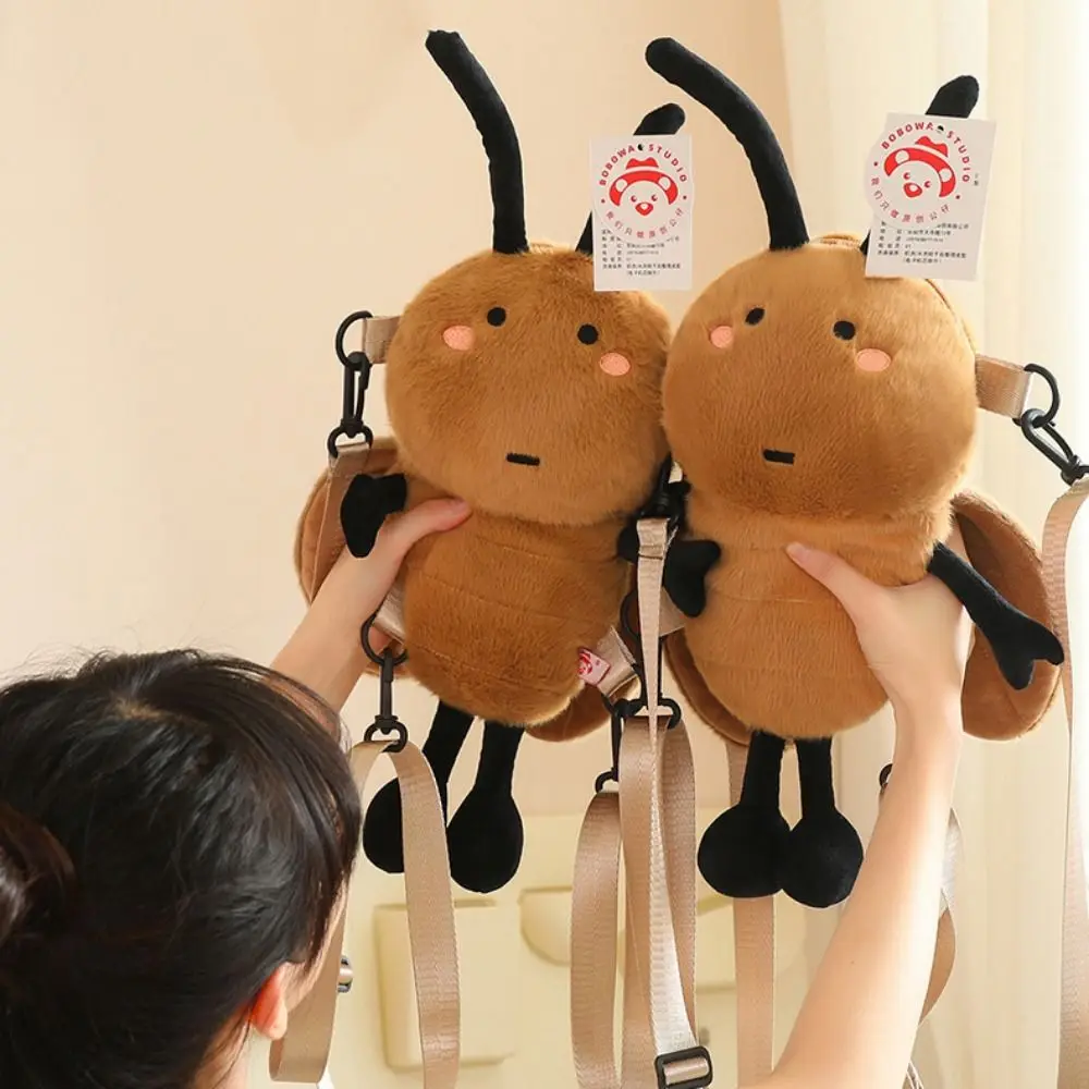 Interesting Soft Cockroach Plush Doll Parody South Cockroach Stuff Backpack Rain Funny Cockroach Plush Knapsack Children