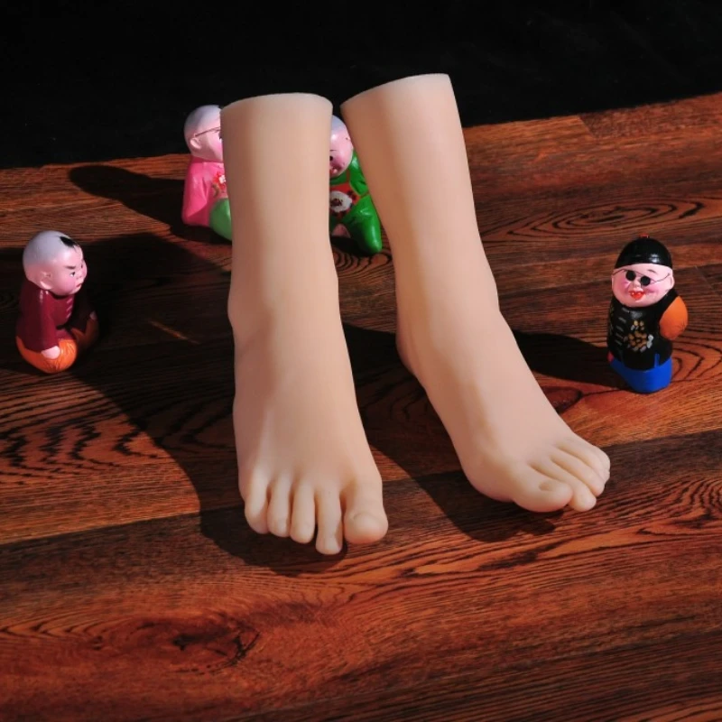 

Silicone Female Foot Toy Model Simulation Mannequin Foot Fetish Footjob Nail Art Practice Photograph Shoes Sock Display 3716