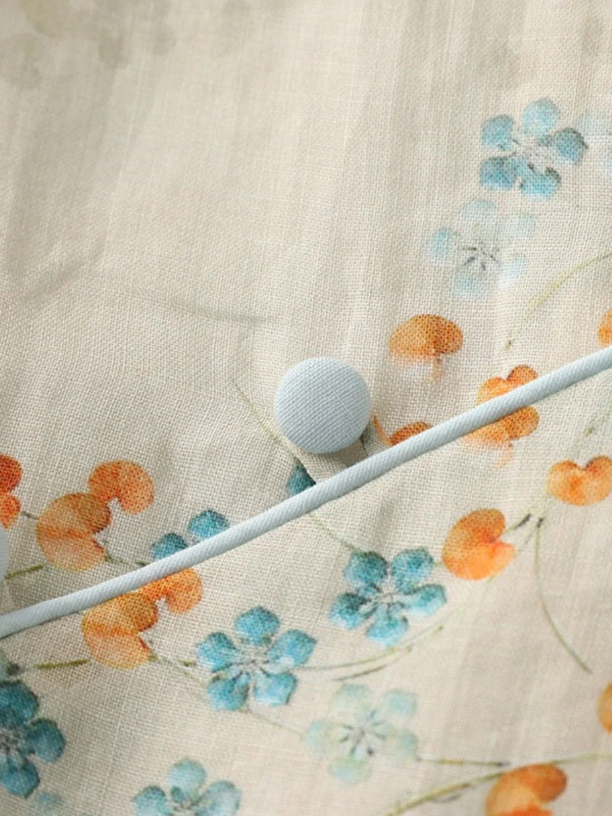 جديد الصينية Sle المرأة القطن الكتان ort Sve irt الصيف خفيفة الوزن Zen Iuence طباعة الرجعية حفل الشاي الأعلى #4