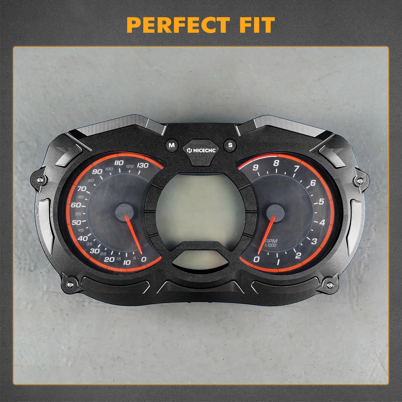 NICECNC For Canam Maverick X3 Aluminum Alloy Dash Bezel CNC Machined Anodized For Can Am Maverick X3 R RR Turbo MAX 2017-2019