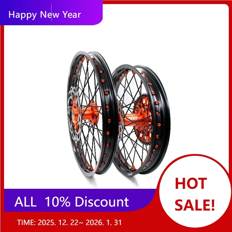 

【2025】 21 дюйм. 19в. Колеса для KTM SX SX-F XC SXF 125-530CC 2003-2024 внедорожные спицевые диски со звездочками и тормозным диском