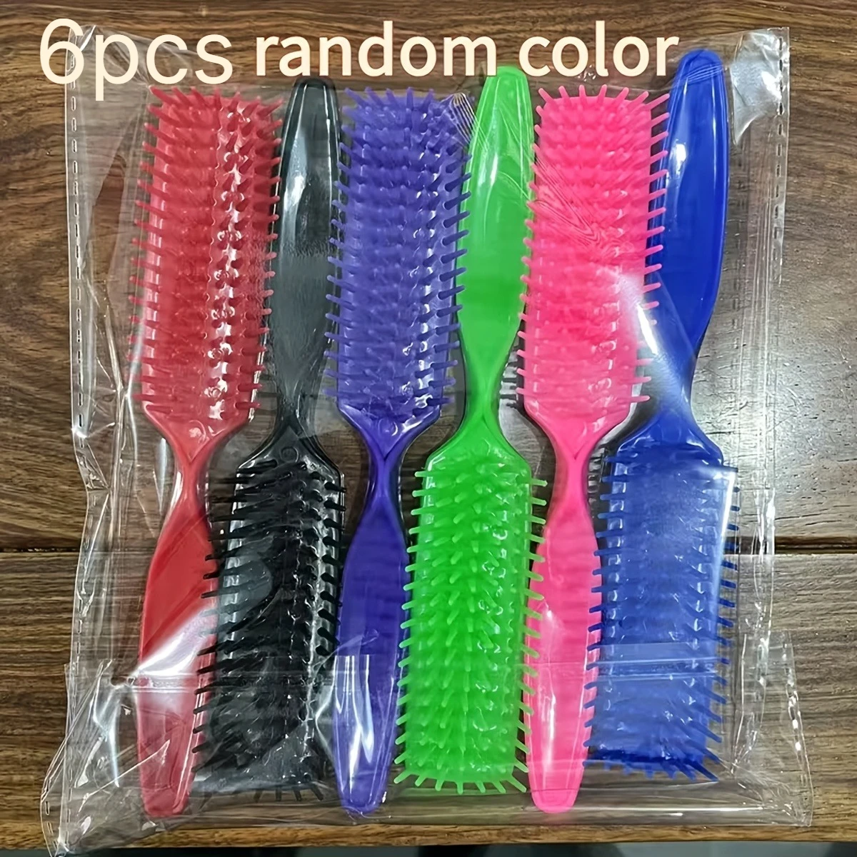 6Pcs Ergonomic ABS Handle Mass - Hair Care For Curly Dry Hair 评论和价格