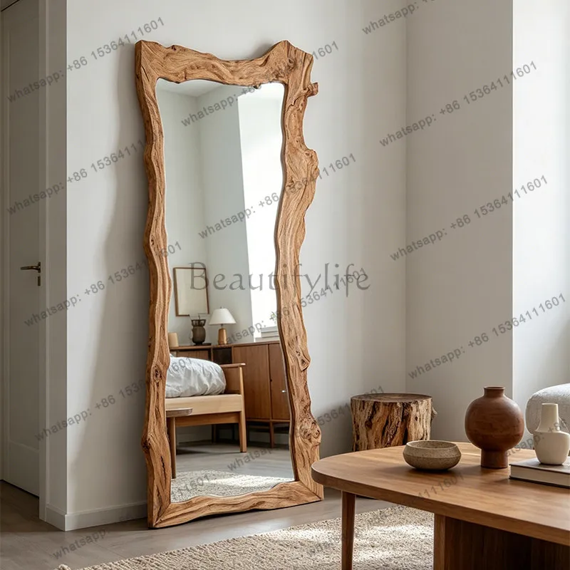 LD Modern Moving Mirror Standing Long Xenomorph Full Body Girls Bedroom Bathroom Luxury Mirror Mirror   Home Decorations