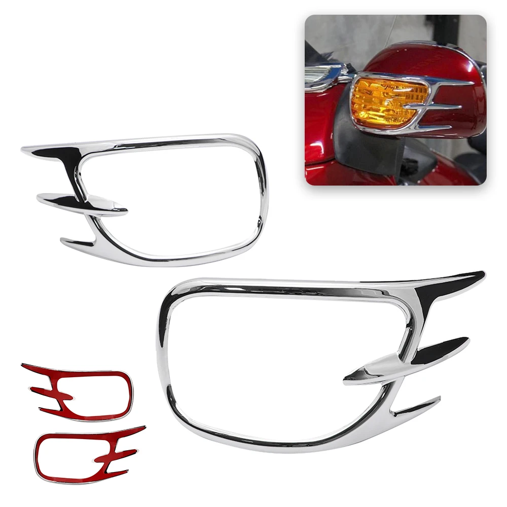 Motorcycle Rear Fender Switch Trim Cover For Honda Goldwing GL1800 2001~2011 Moto Fairing ABS Plastic Chrome Decoration Parts