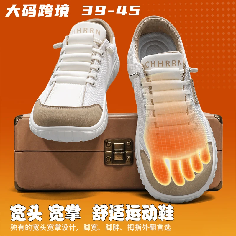 

Men Wide Toe Sports Shoes Breathable Low Top Casual Sneakers for Walking Cross Border Wholesale