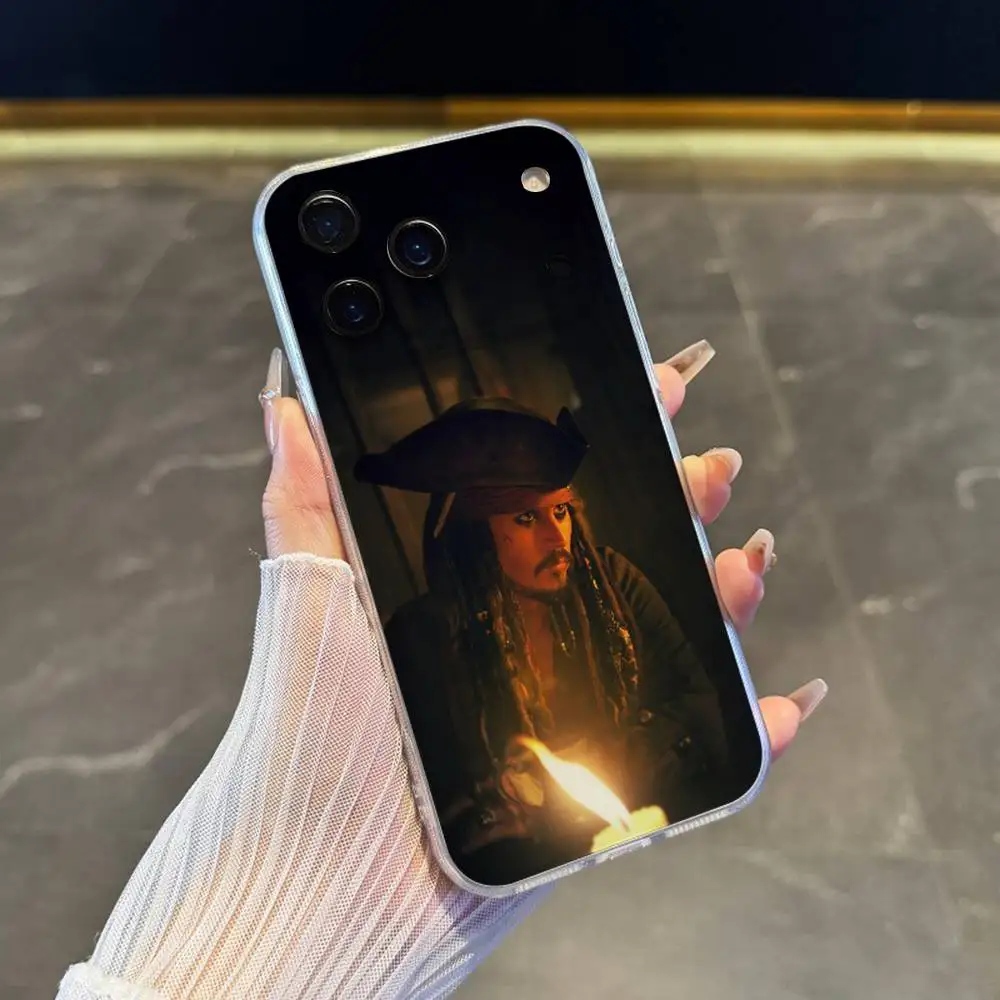 حافظة هاتف J-Johnny Depp لهاتف iPhone 17,16,15,14,13,12,11 Pro,Max,Plus,X,XS,XR,SE4,E غطاء ناعم شفاف صغير