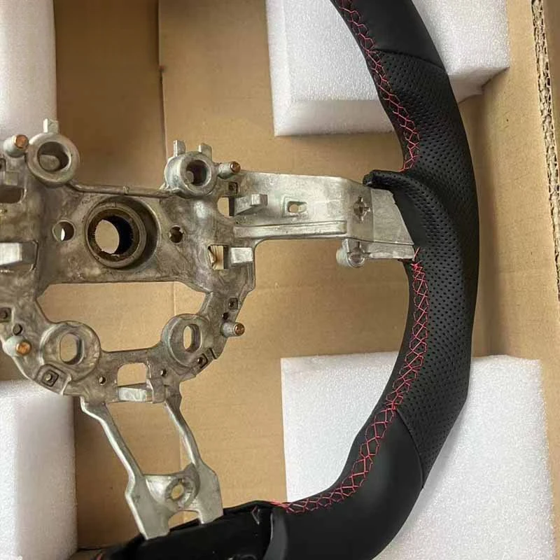 For Kia Steering Wheel Horn Cover  Shell Decorative Stinger D Shape Flat Base Leather Sport Renovate Module