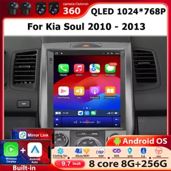 Android 16 Auto For Kia Soul 2010 2011 2012 2013 Car Radio Multimedia Player GPS Navigation Stereo DSP Carplay 9.7 Inch Screen