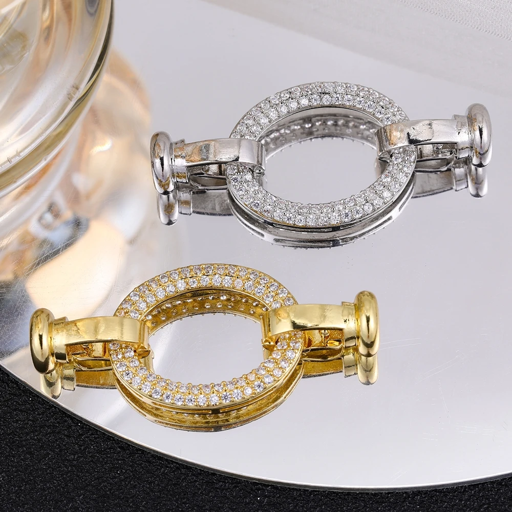 Juya 18K Gold Plated SNAKE Connector Fastener Hook Clasps อุปกรณ์เสริมสําหรับ DIY เย็บปักถักร้อยคิวบาโซ่ไข่มุกเครื่องประดับทํา