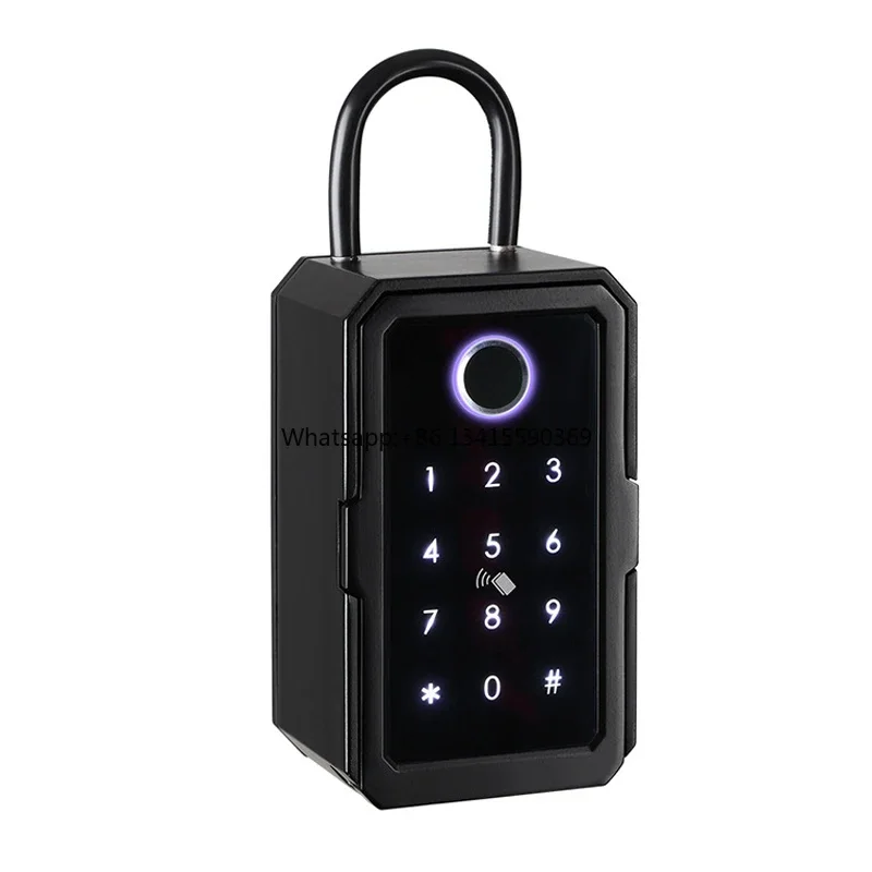 

Waterproof Zinc Alloy Smart Key Box Security Wall Mount Digital TTLock Tuya Fingerprint Code Key Storage Lock Box