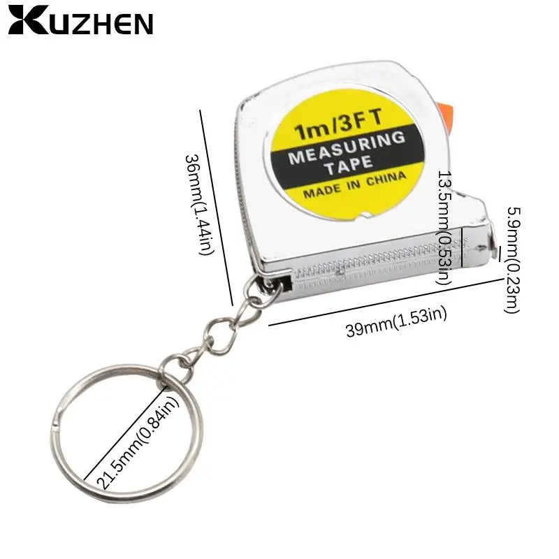 Mini Steel Tape Measure Keychain Multi-purpose Tape Measure With Keychain Small Soft Steel Ruler Portable Gift